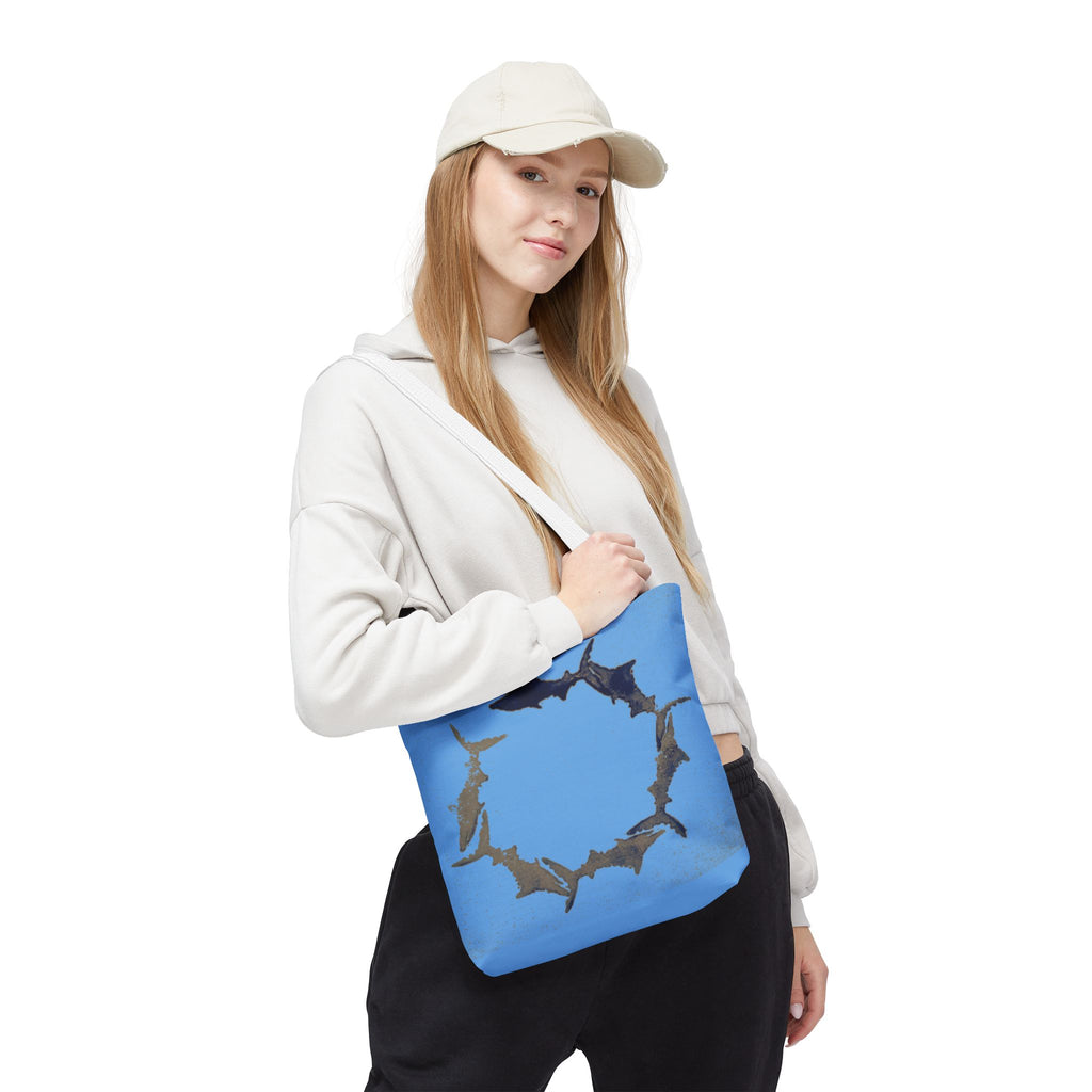 Shark Circle Tote Bag – Ocean Wildlife Canvas Tote
