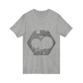 Hex Moon Graphic V-Neck Tee Design Hex04 — Distressed Space Cheese Vintage Astronomy V-Neck T-Shirt