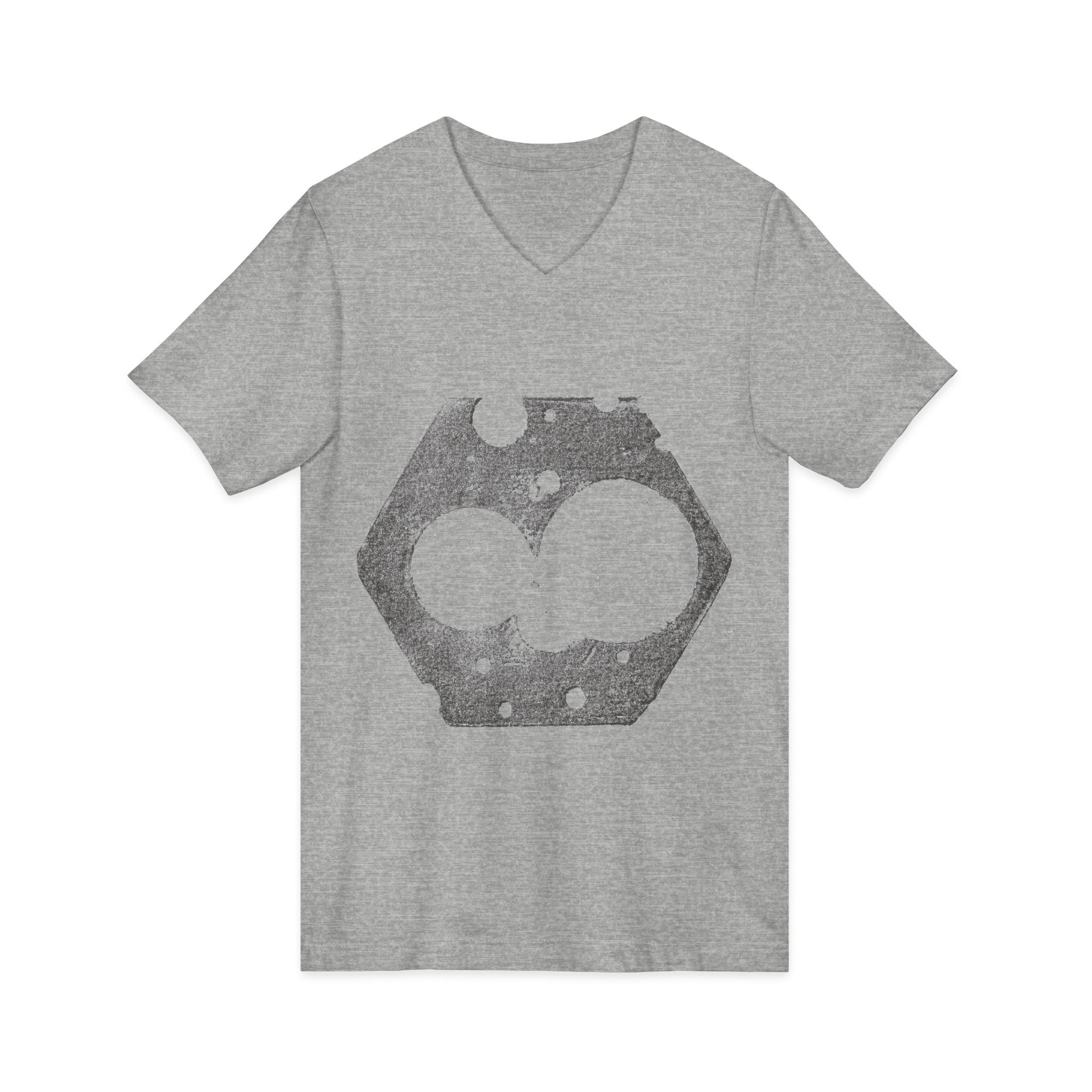 Hex Moon Graphic V-hals T-shirt Design Hex04 — Verweerde Space Cheese Vintage Astronomie V-hals T-shirt 