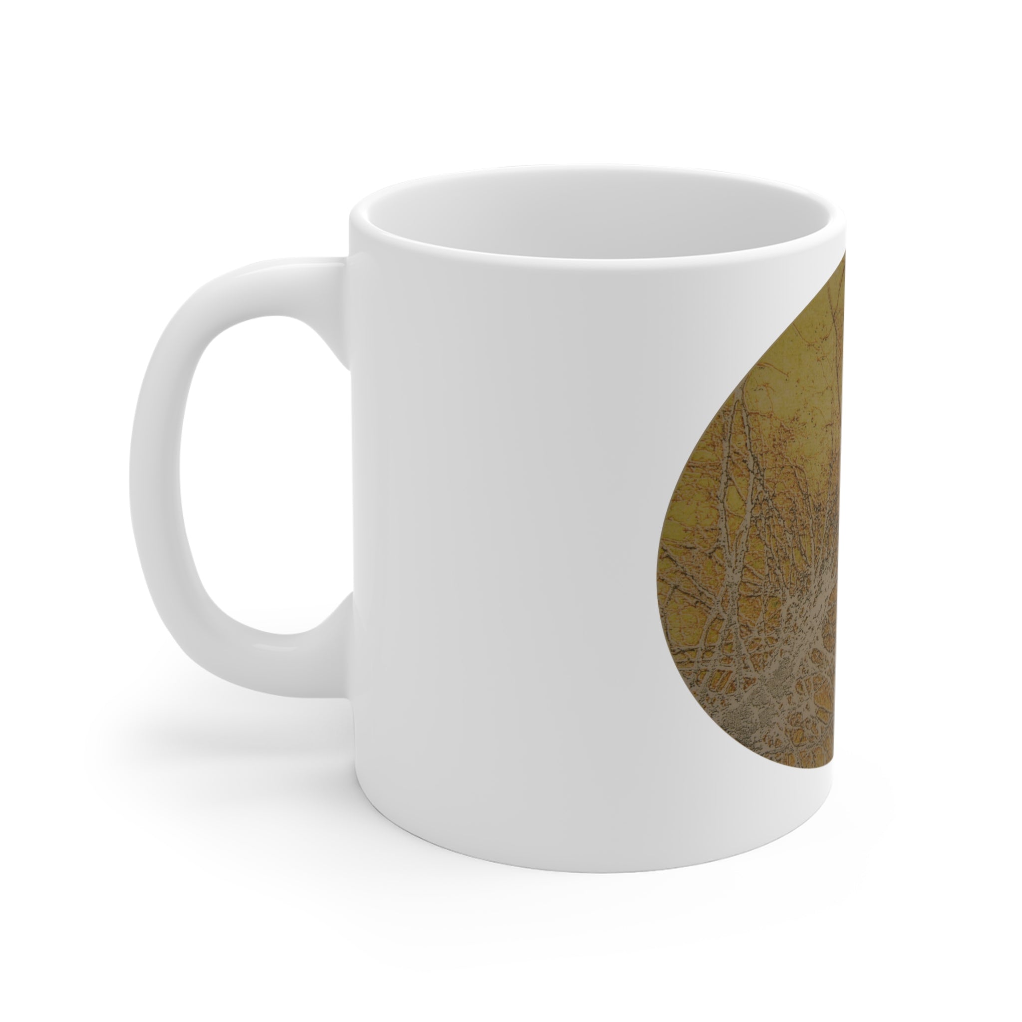 Rustic Spiderweb Ceramic Mug — Vintage Autumn Nature Coffee Cup - no 44