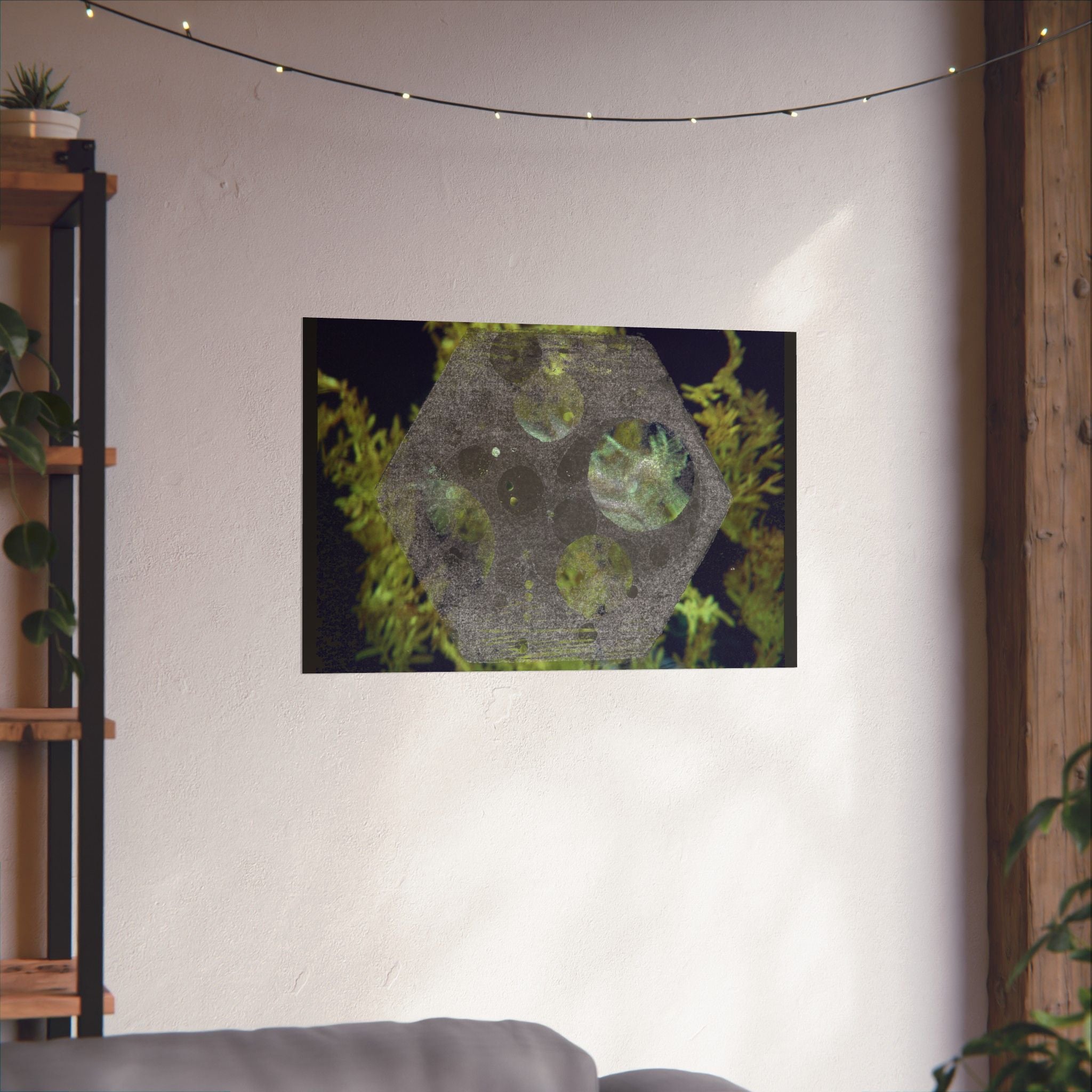 Abstract Botanical Moon Matte Horizontal Poster