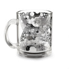 Abstract Black & White Glass Mug – 10oz Modern Ink Splash Design