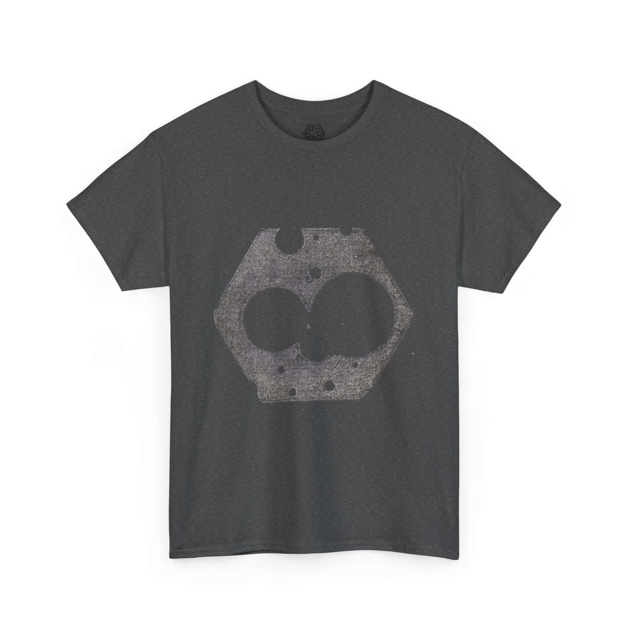 Hexagon Circles Graphic Tee — Digital Manual Print Art