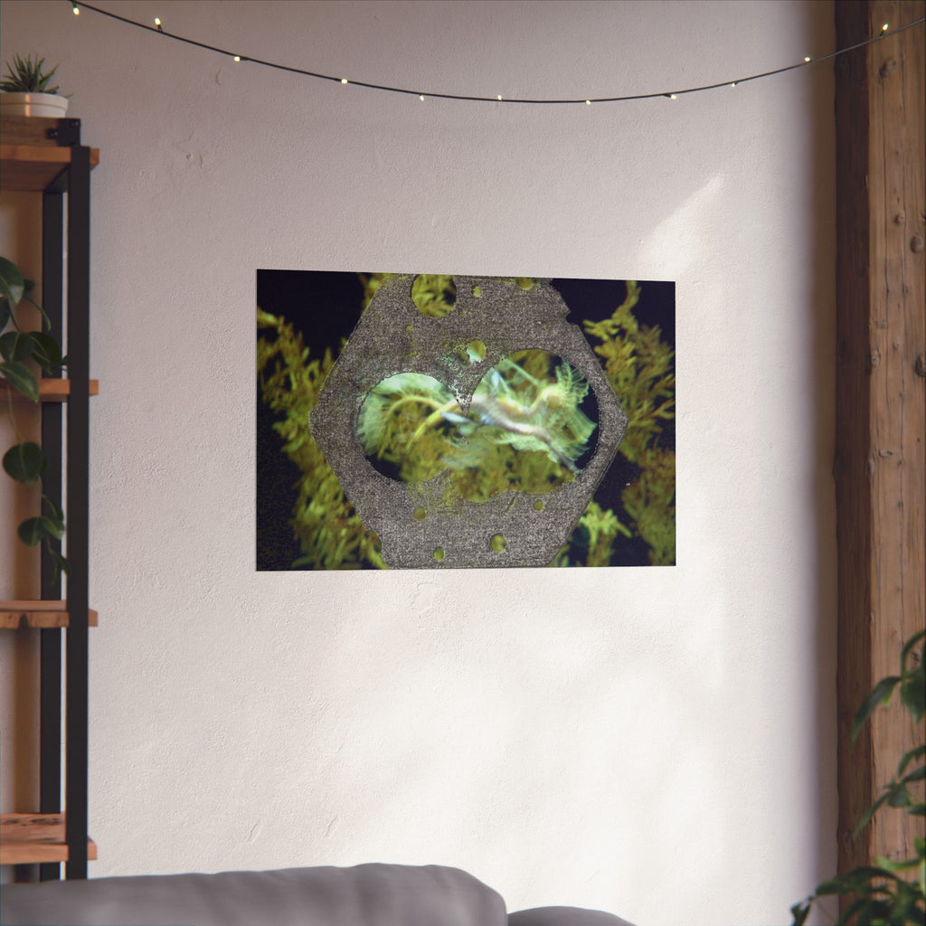 Abstracte poster met organische textuur en matte afwerking | Horizontale wanddecoratie, geïnspireerd op de natuur 