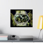Abstract Green Bubbles Matte Poster — Horizontal Nature-Inspired Wall Art