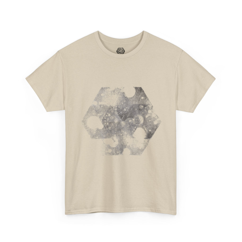 Hex Moon Graphic Tee Design Hex23 — Distressed Space Cheese Vintage Astronomy T-Shirt