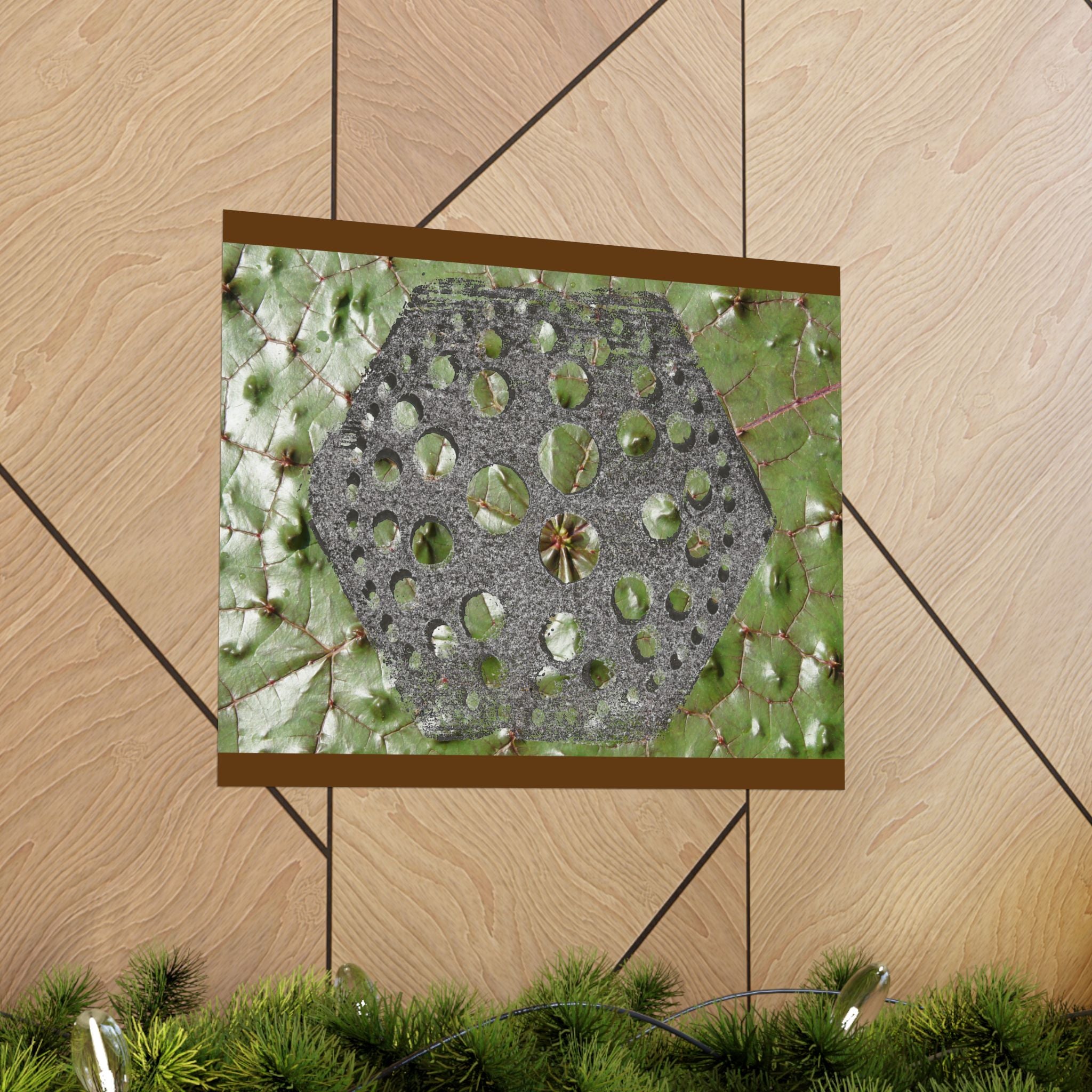 Geometric Hexagon Cutout Art Poster | Matte Horizontal Poster