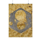 Industrial Metal Plate on Plywood Poster | Vertical Poster