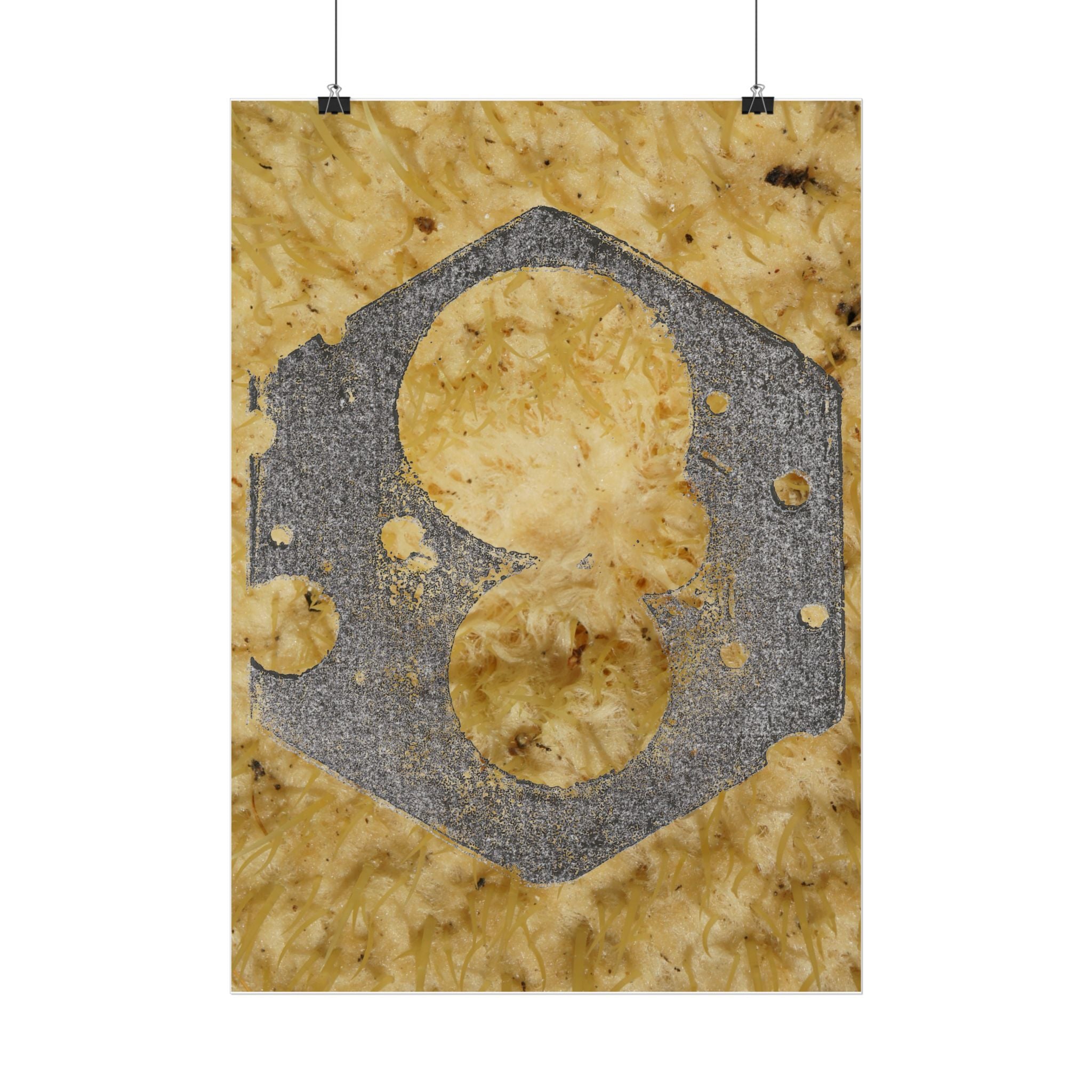 Industrial Metal Plate on Plywood Poster | Vertical Poster