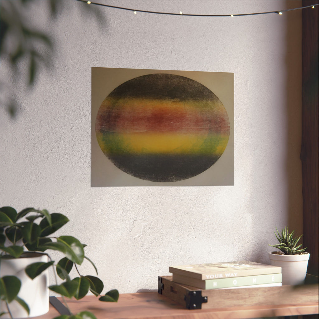 Abstract Rainbow Orb Matte Poster — Minimalist Horizontal Wall Art
