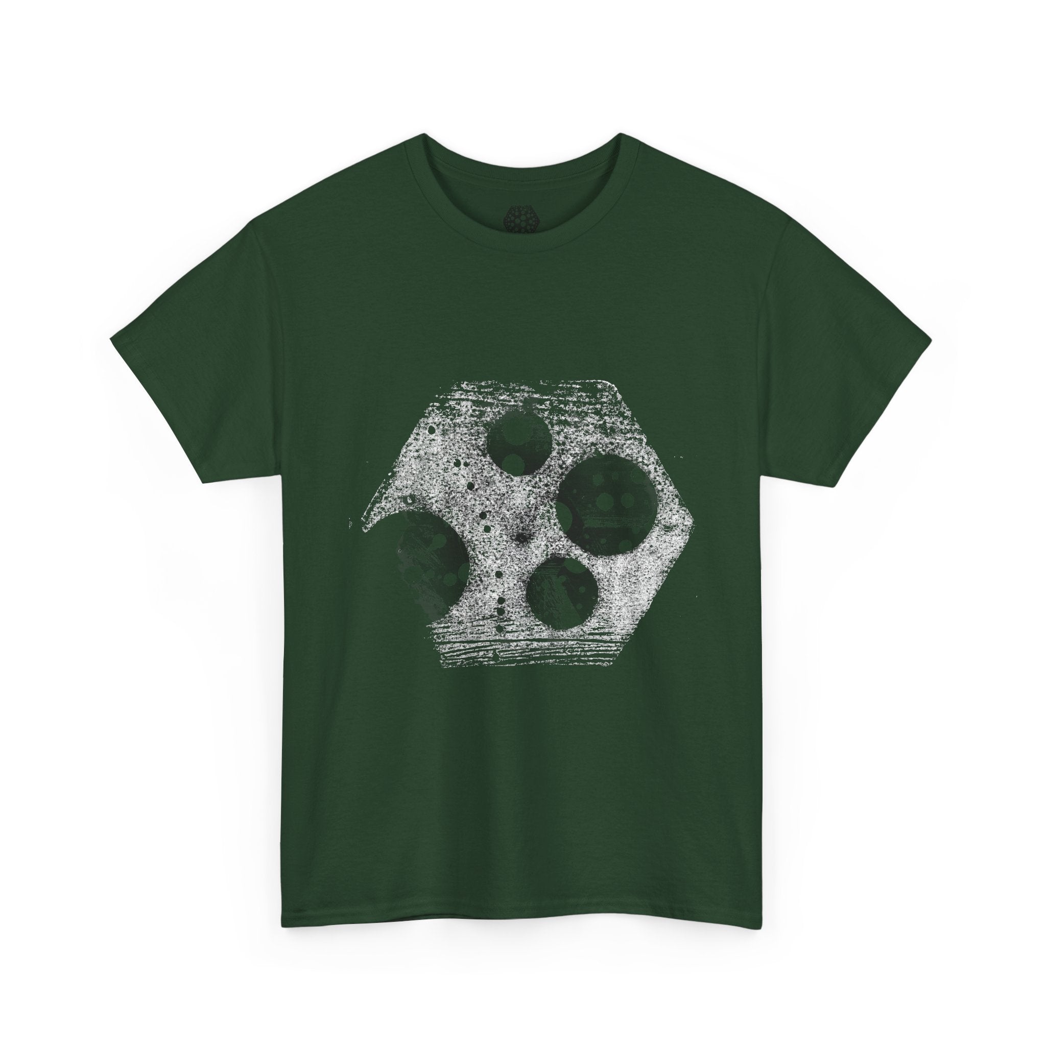 Hex Moon Graphic Tee — Distressed Space Cheese Vintage Astronomy T-Shirt