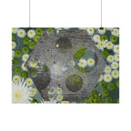 Botanical Daisies Hexagon Wall Poster – Modern Floral Art Print