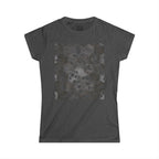 Damesshirt — Monochroom abstract bubbelprint shirt 