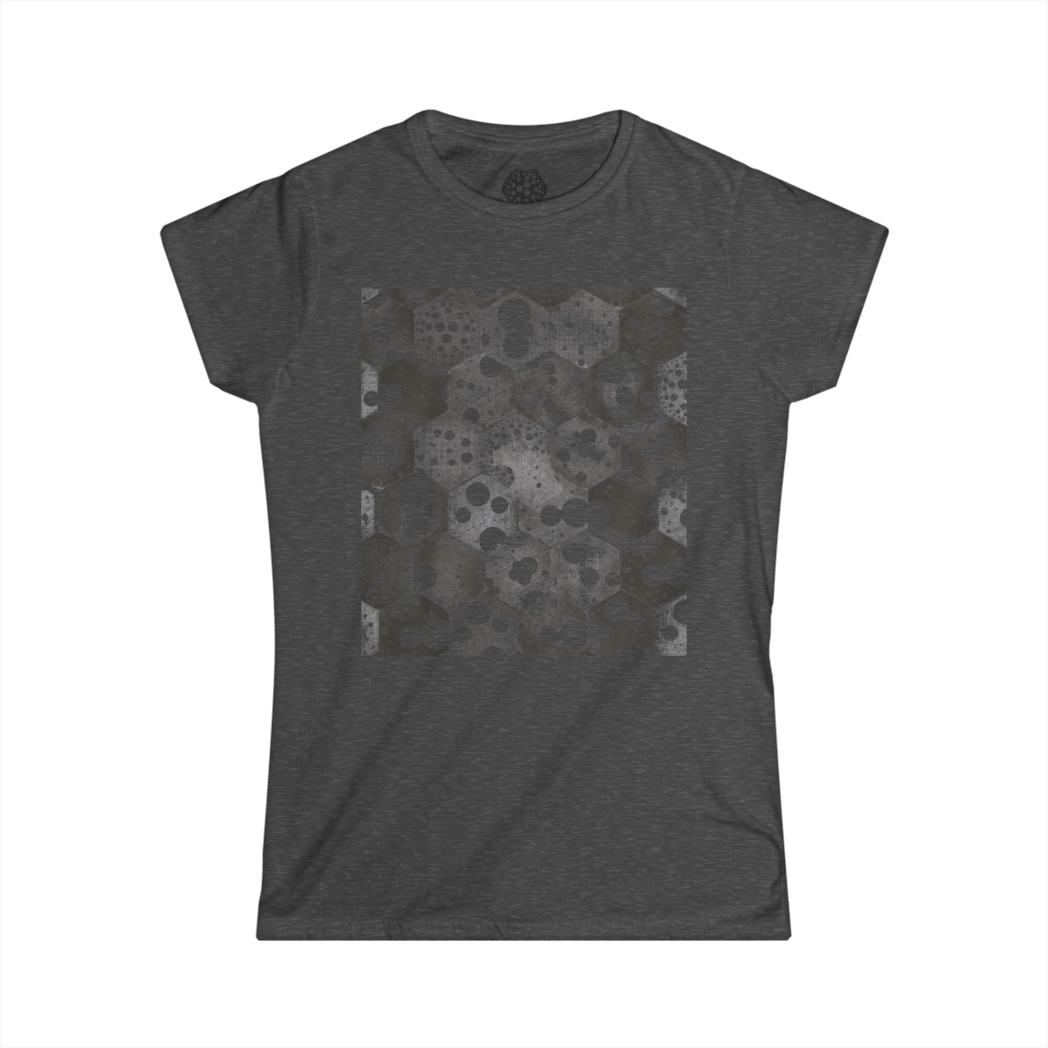 Damesshirt — Monochroom abstract bubbelprint shirt 