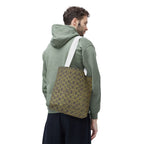 Abstract Olive Mosaic Tote Bag — All-Over-Print Reusable Shopper