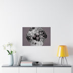 Abstract Hexagon Art Poster — Textured Geometric Matte Horizontal Print