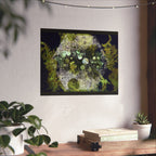 Abstract Green Geometry Matte Poster — Horizontal Wall Art