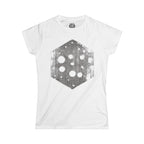 Women's Hexagon Dice Graphic Tee — Vintage Board Game T-Shirt