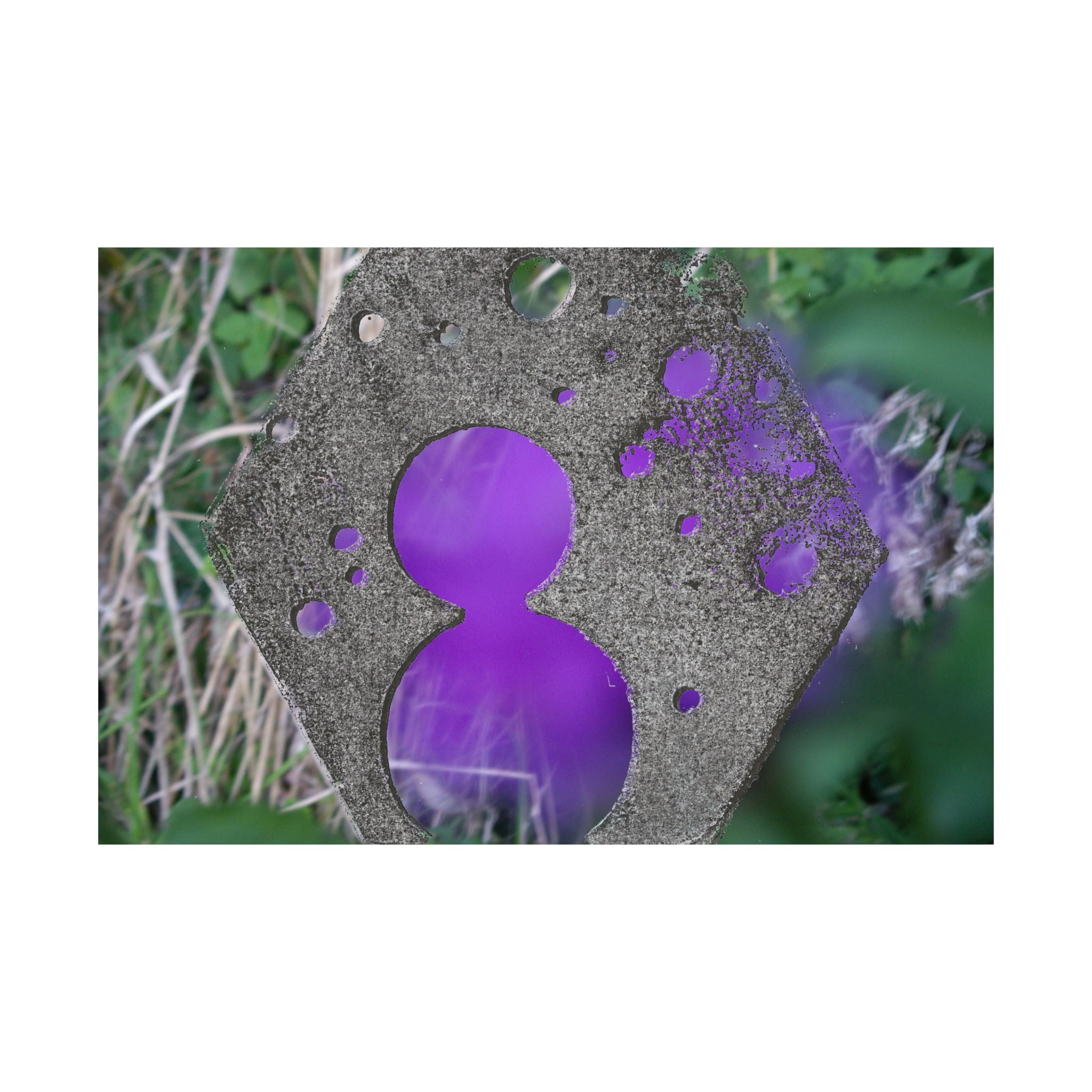 Paarse abstracte bokeh-uitgesneden poster | Matte horizontale poster 