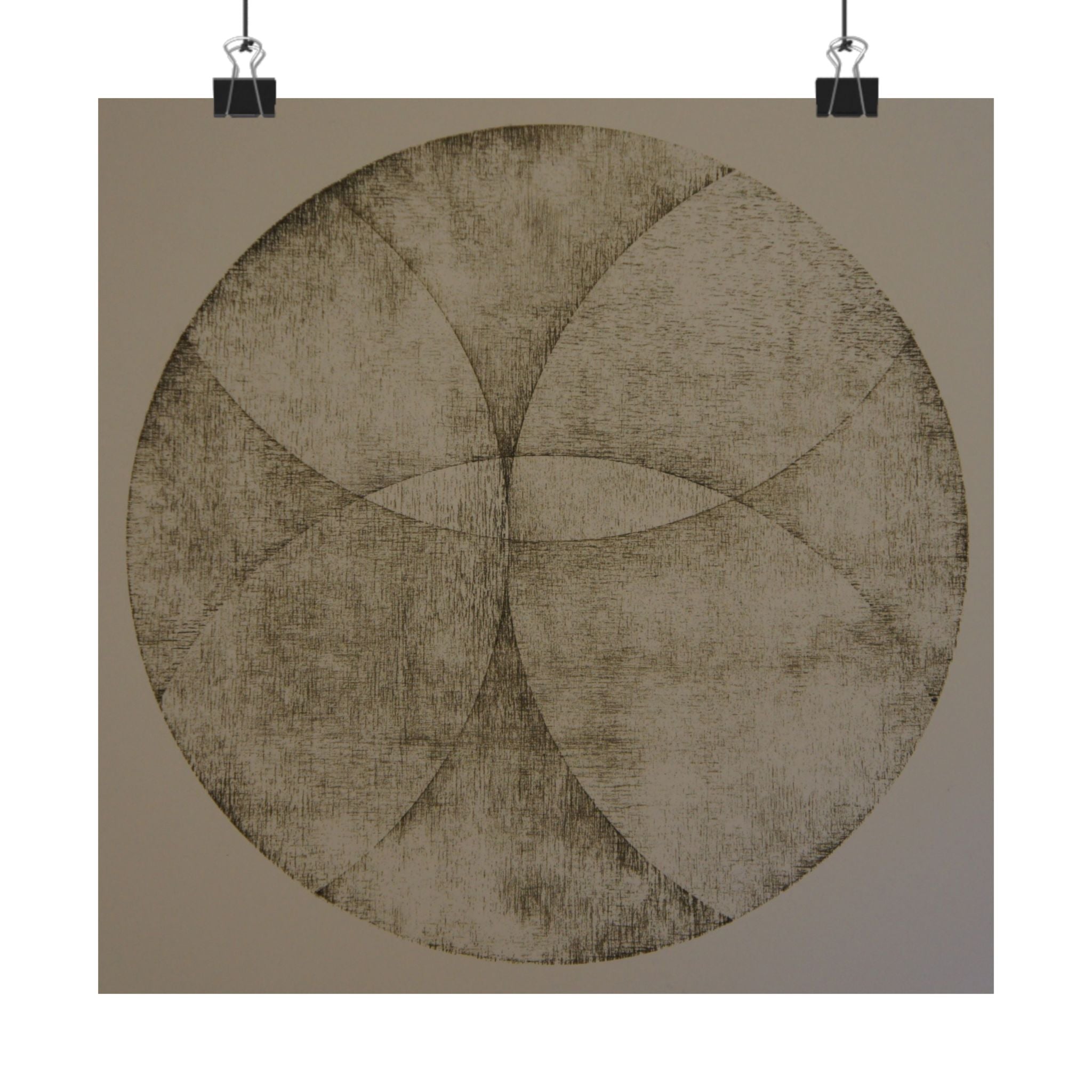 Abstract Earth Tone Circle Art Poster — Minimalist Geometric Wall Print