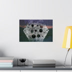 Abstract Hexagon Nightscape Matte Poster