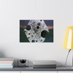 Abstract Moon Crater Matte Horizontal Poster — Surreal Celestial Art Print