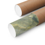 Abstract Seagrass & Stone Matte Horizontal Poster — Coastal Texture Wall Art