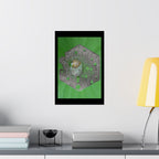 Hexagon Moss Orb Poster | Matte Vertical Botanical Wall Art