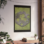 Mossy Stone Crest Poster — Matte Vertical Wall Art