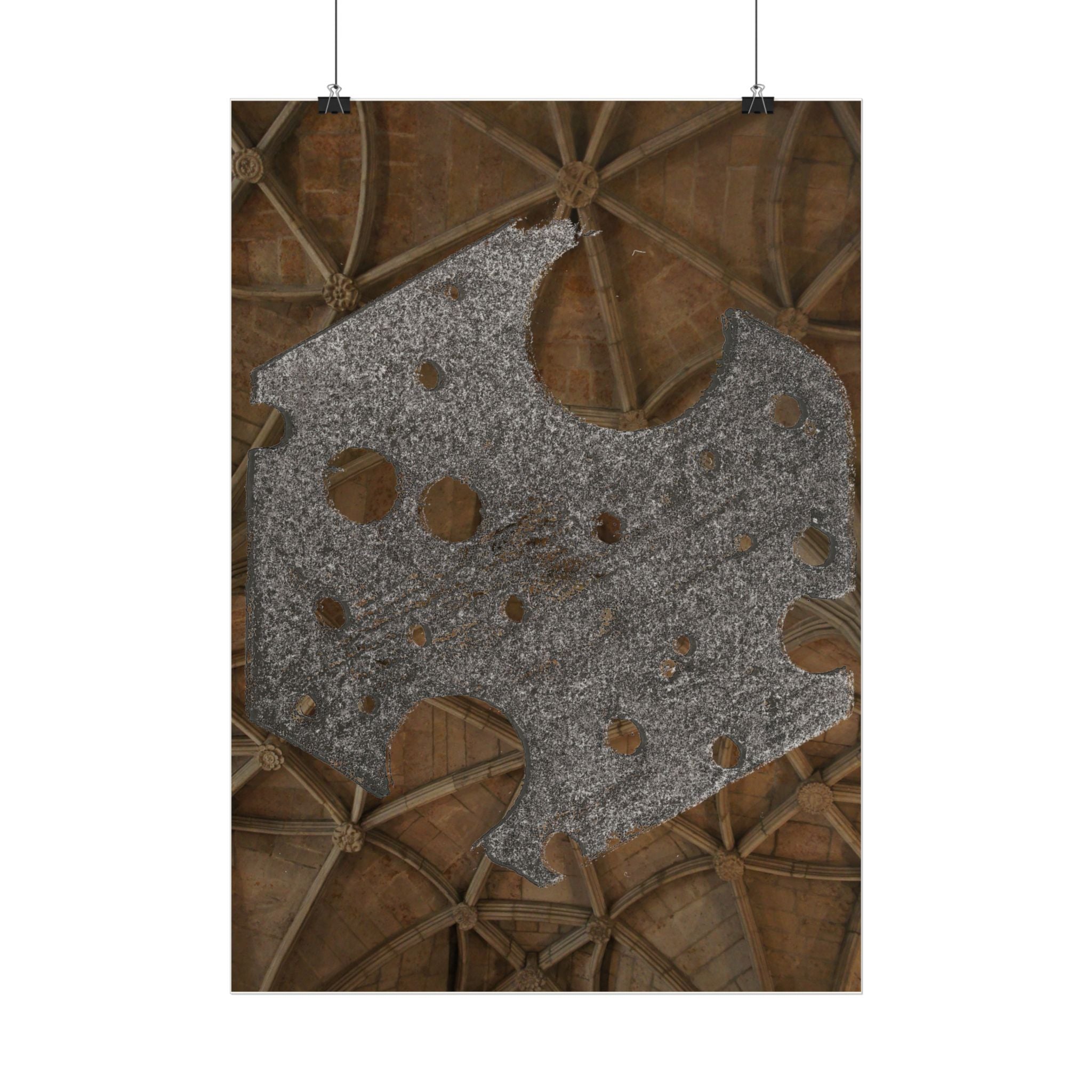 Gothic Metal Shield Poster — Medieval Architecture Wall Art