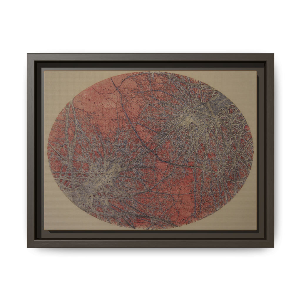 Ingelijst canvas met matte afwerking, nr. 41 — Reproductie van een houtsnijwerk van Twin Tree (Zwarte bes, Chinees kastanjehout en Oude Steen)