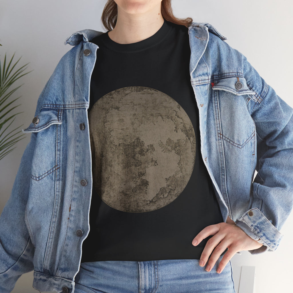 Full Moon Graphic Tee — Minimal Lunar Moonprint T-Shirt