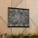 Abstracte zeshoekige poster met bubbelstructuur en matte afwerking — Geometrische wanddecoratie 