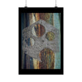 Abstract Rusted Gear Art Matte Vertical Poster | Industrial Grunge Wall Decor
