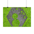 Bladstructuur nummer 8 poster horizontaal, groene botanische muurdecoratie 