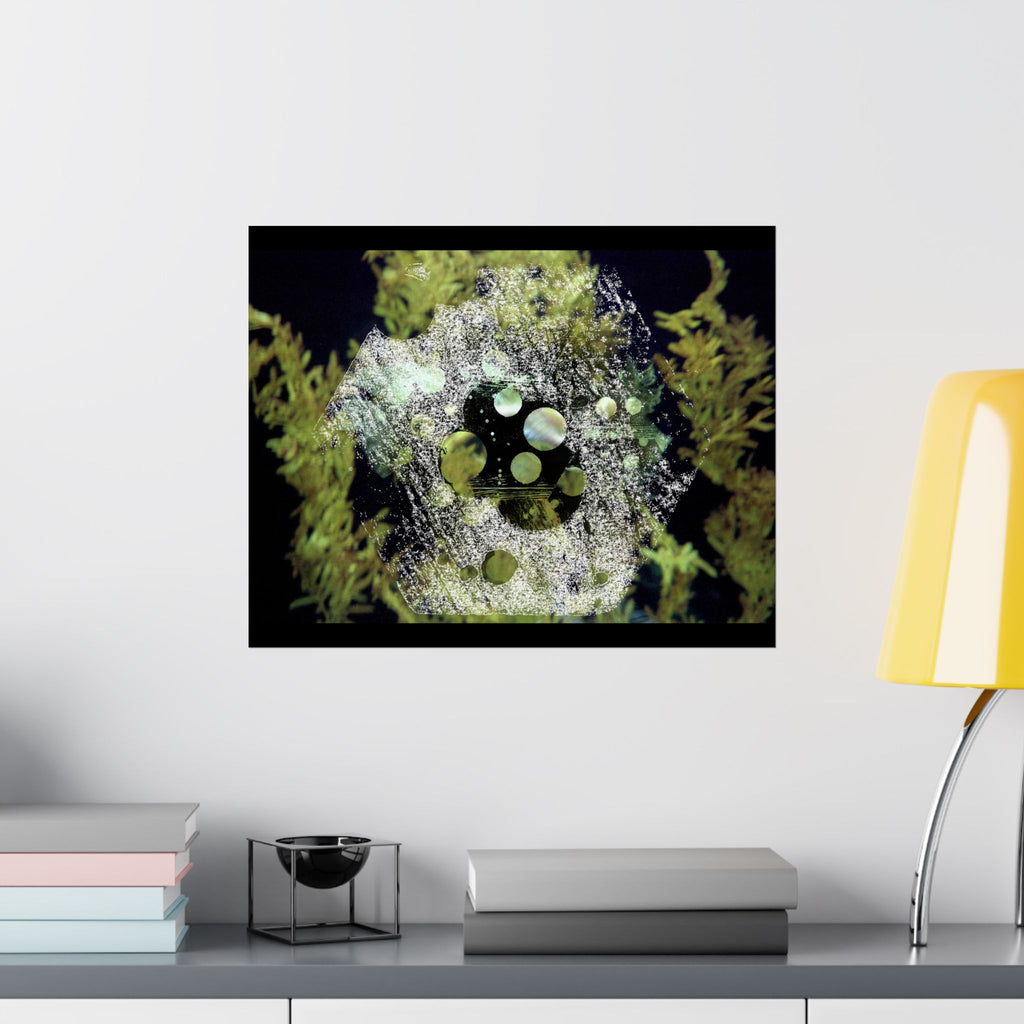 Abstracte natuurcollage, matte horizontale poster 