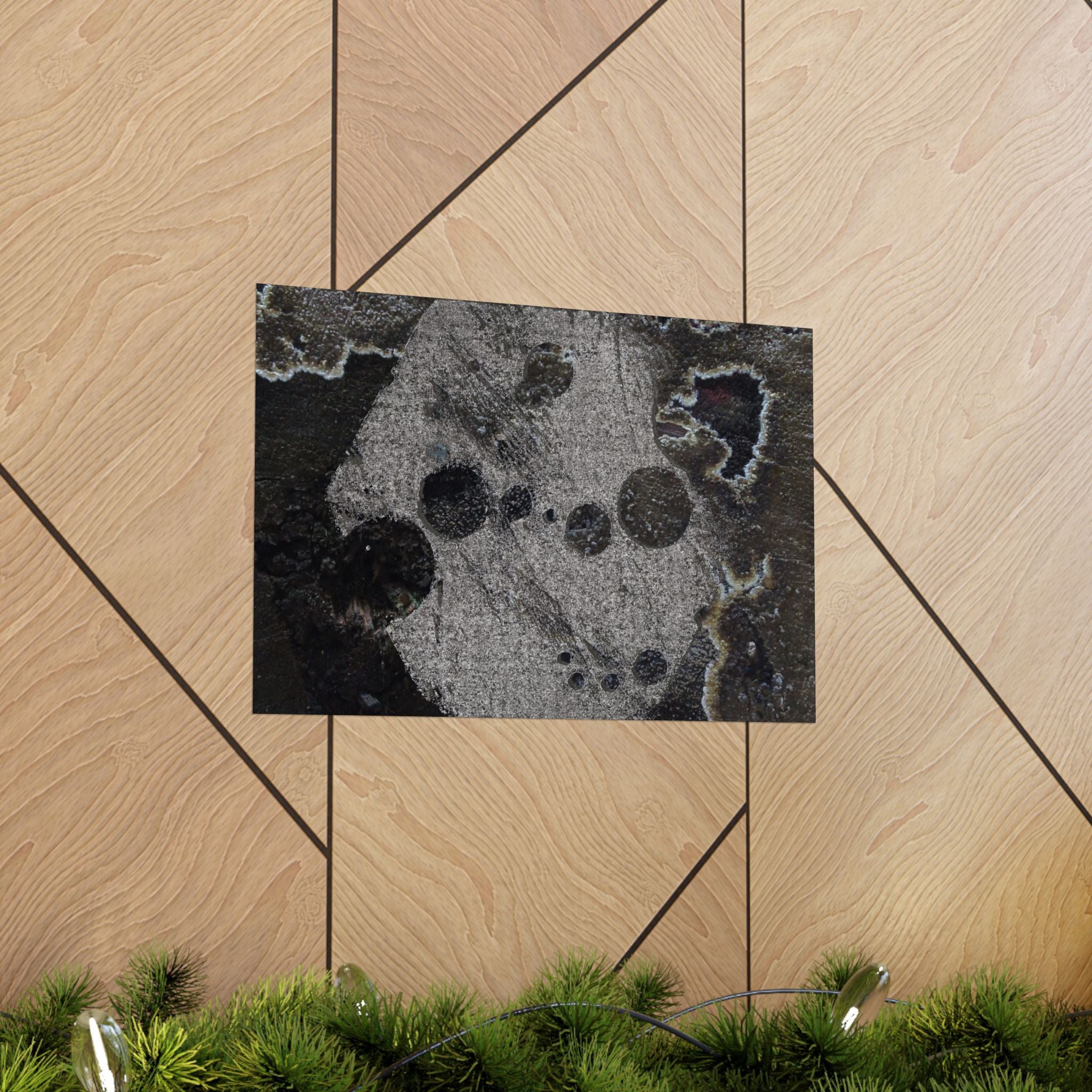 Abstract Grunge Matte Poster — Dark Textured Horizontal Wall Art