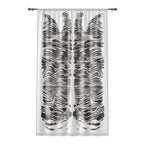 Black & White Abstract Zebra Sheer Curtain