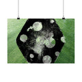Abstract Green Dice Matte Poster — Geometric Art Print
