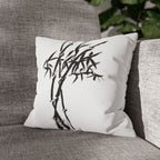 Bamboo Ink Sumi‑Style Square Pillowcase