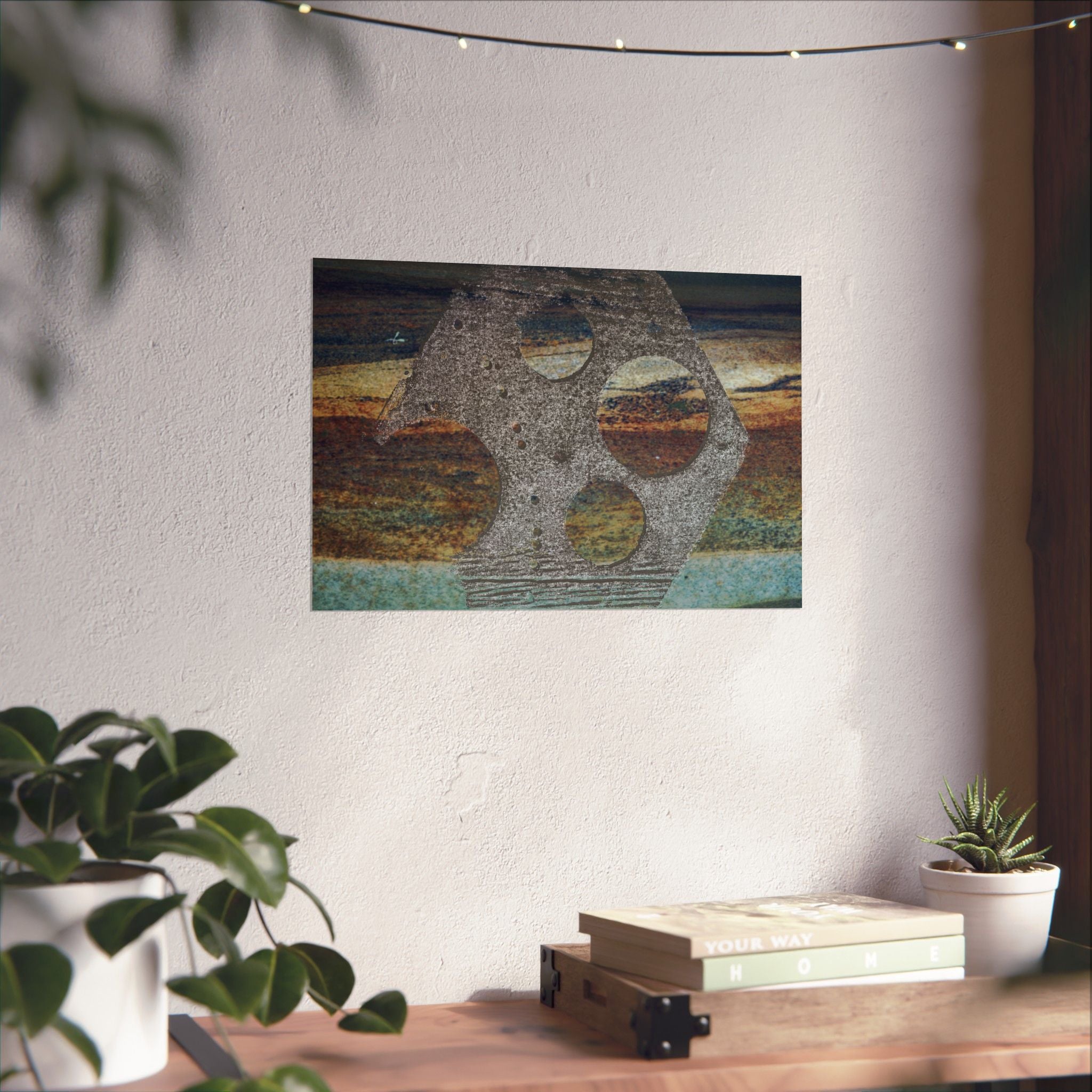 Abstract Rusted Metal Texture Matte Horizontal Poster | Industrial Wall Art