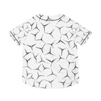 Abstract Black & White Cracked Pattern Baseball Jersey