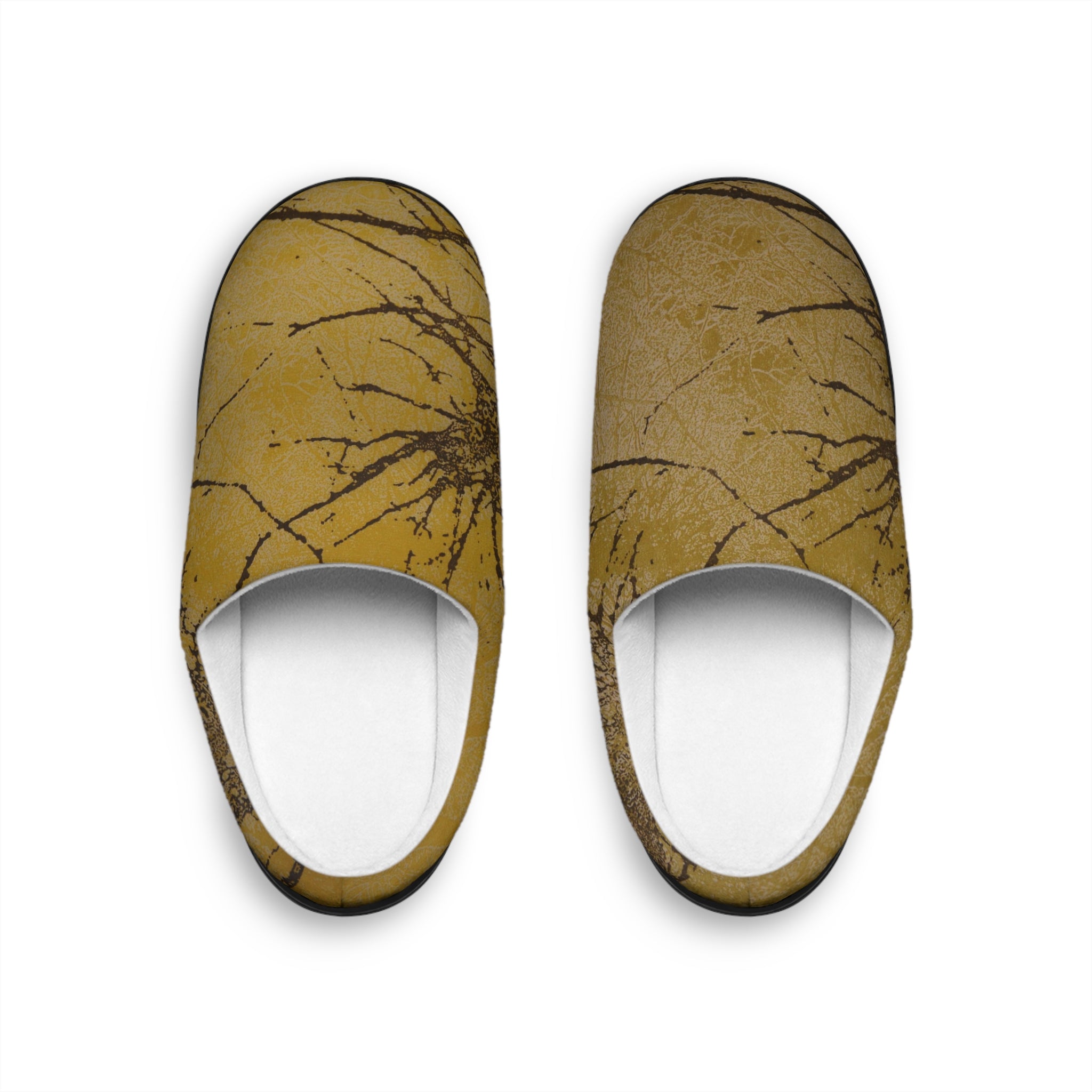 Cozy Golden Splatter Indoor Slippers