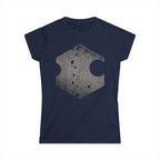 Hexagon Vintage Graphic Tee — Distressed Geometric Women’s T-Shirt