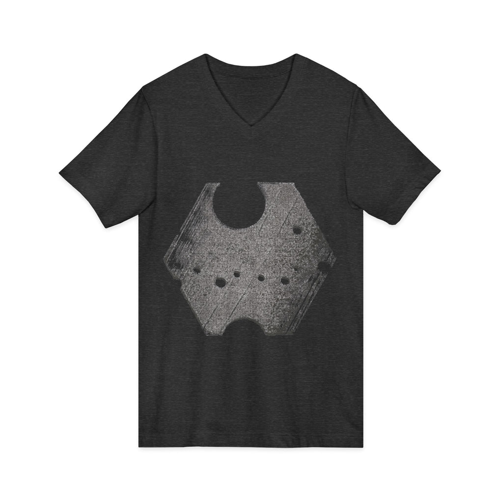 Hex Moon Graphic Tee Design Hex06— Distressed Space Cheese Vintage Astronomy V-Neck T-Shirt