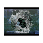 Abstract Blue Hexagon Matte Poster — Modern Geometric Wall Art