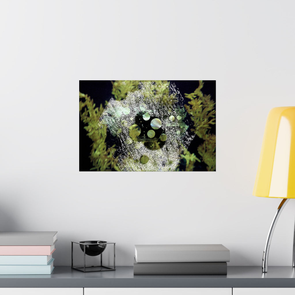 Abstracte natuurcollage, matte horizontale poster 