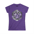 Women's Hexagon Cheese Graphic Tee — Vintage Distressed Dairy Art T-Shirt