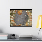 Abstract Geometric Texture Matte Horizontal Poster | Industrial Moon Art