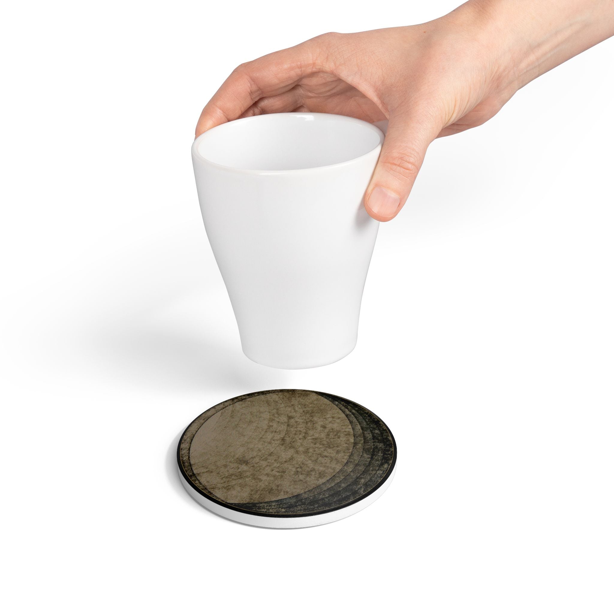 Moon Phase Ceramic Coaster — Vintage Celestial Drink Coaster